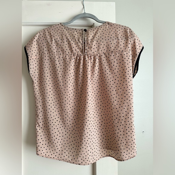 Chloe K. Sm Polka Dot Top Blouse W Bows - Picture 3 of 5